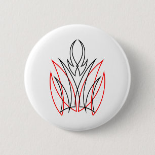 0001 Pinstripe 6 Cm Round Badge