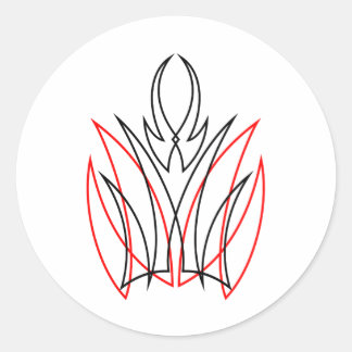 0001 Pinstripe Classic Round Sticker