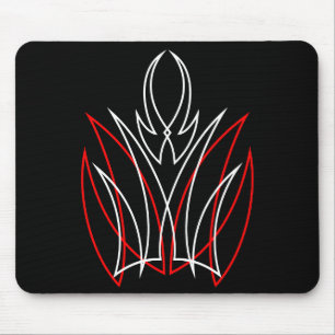 0001 Red & White Pinstripe Mouse Pad