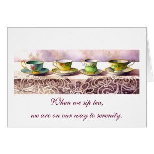 0001 Row of Teacups Alexandra Stoddard Card