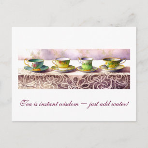 0001 Row of Teacups Astrid Alauda Postcard