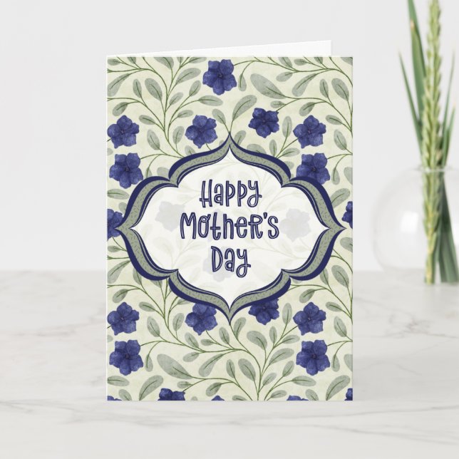 0005 Mothers Day Periwinkle Blue Card (Front)