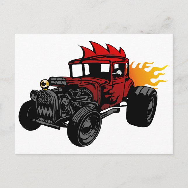 00073 Hot Rod Postcard (Front)