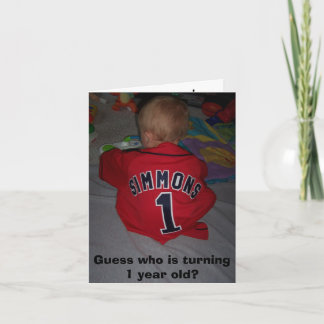 000_0191, Guess who is turning 1 year old?  Invitation