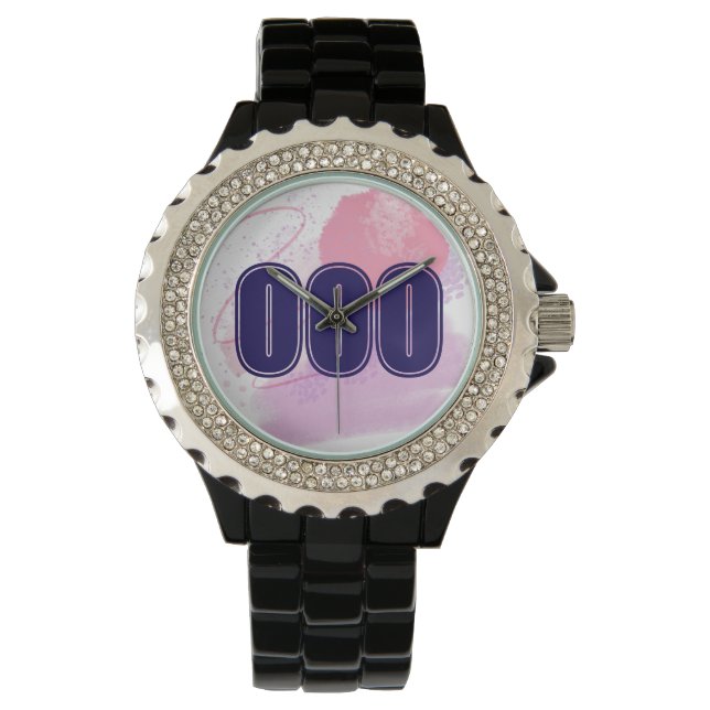 000 Angel Number Pink Blue Spiritual Awakening Watch (Front)