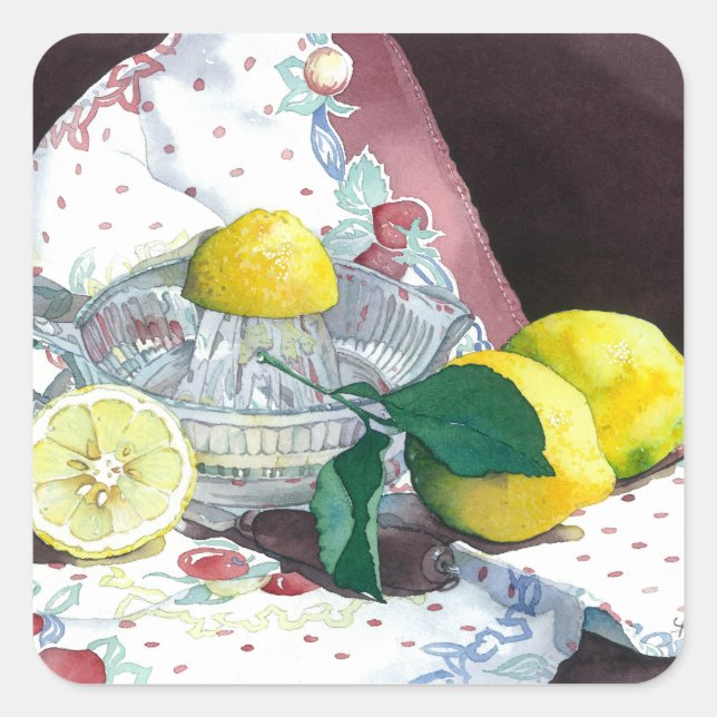 0014 When Life Gives You Lemons Square Sticker (Front)