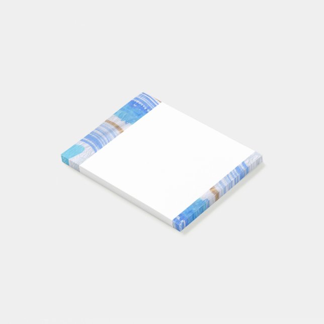 0016A Abstract Blues Post-it Notes (Angled)