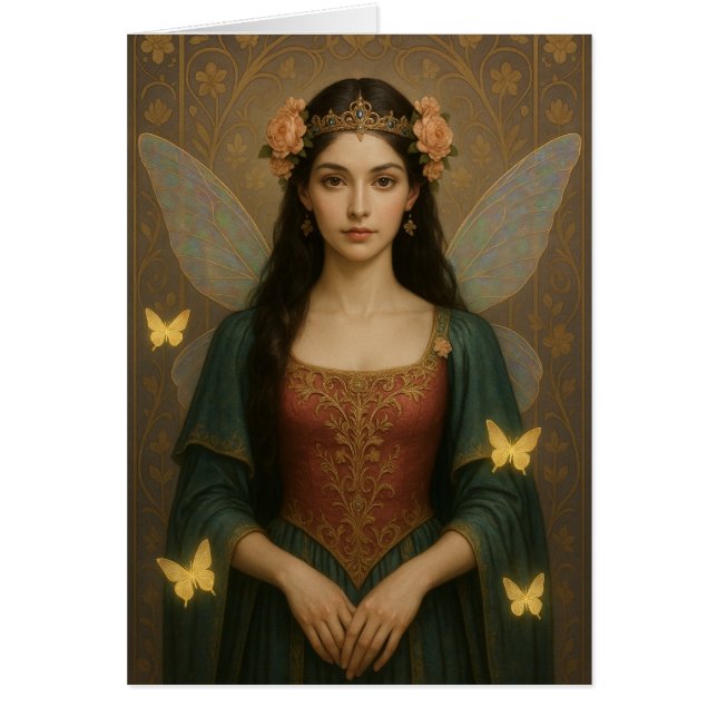 001_A fairy princess in teal green and crimson. (Front)