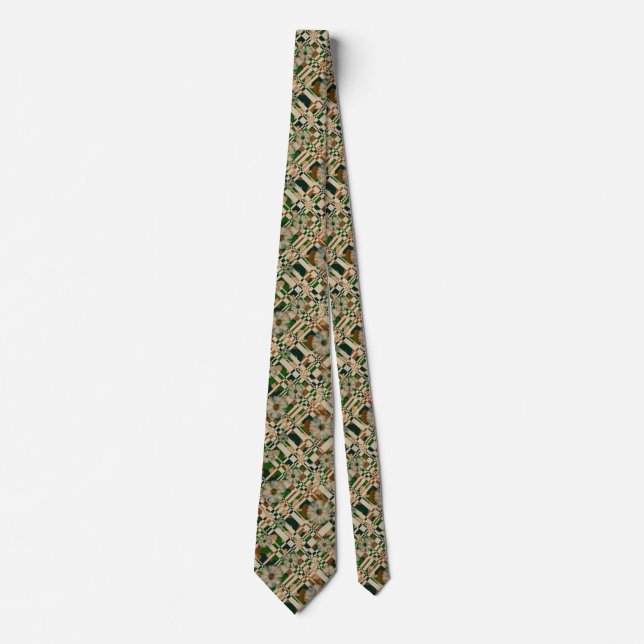 001 check flower pattern tie (Front)