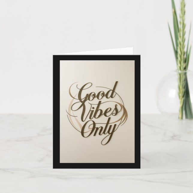 001 Good Vibes Only Sticker  Card (Front)