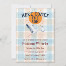 001 Sky Watercolor Plaid Stork Boho Baby Shower