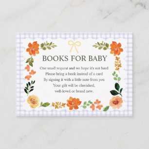 005 Iris Gingham Baby Shower Enclosure Card