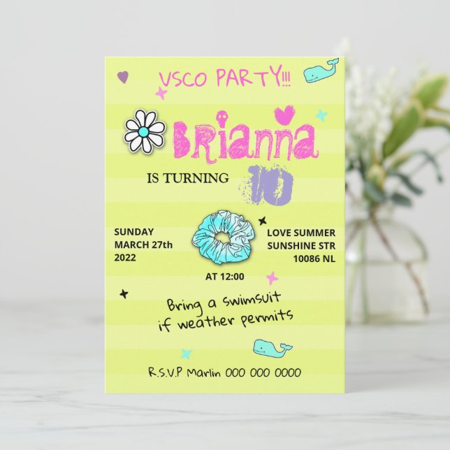 005 Teenager girl's party vsco trend themed (Standing Front)