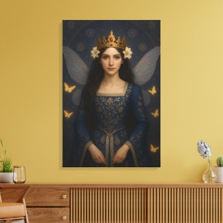 006_A fairy princess in royal blue. Canvas Print