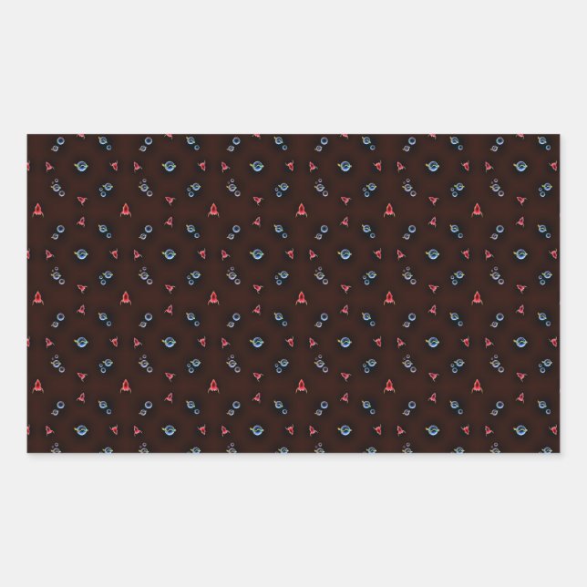 006 space rectangular sticker (Front)