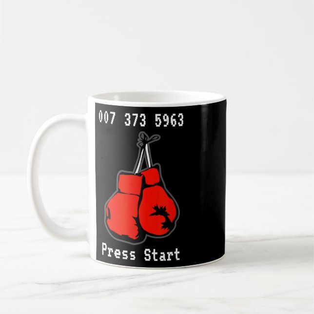 007 373 5963 The Dream Fight Video Game Code Boxin Coffee Mug (Left)