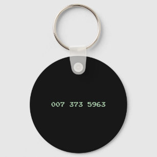 007 373 5963 Video Game Code 1987 80's Retro Games Key Ring
