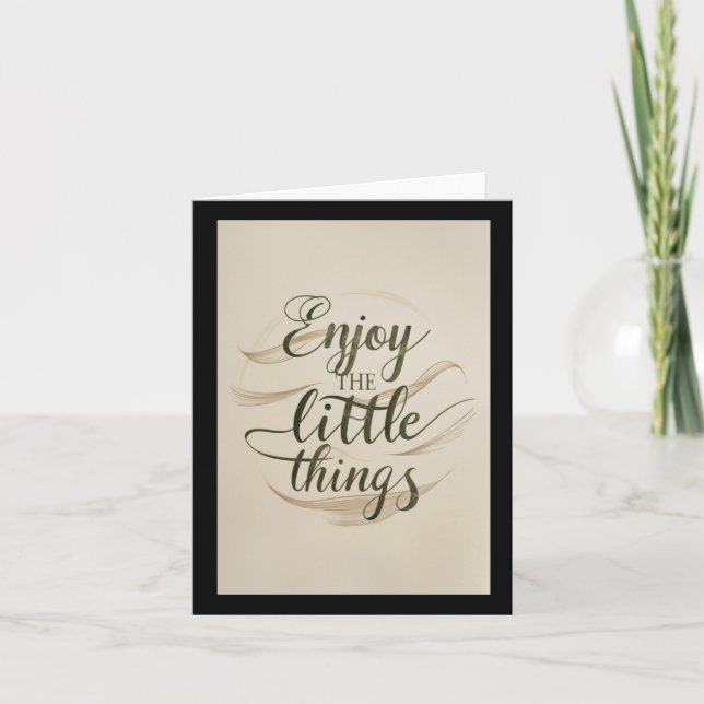 007 Enjoy Little Things Sticker  Card (Front)