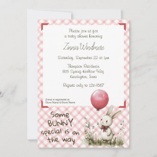 007 Red Wine • Some Bunny Special Baby Shower Invitation