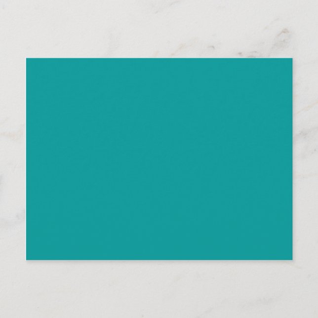 009999 Solid Colour Turquoise Background Template Postcard (Front)