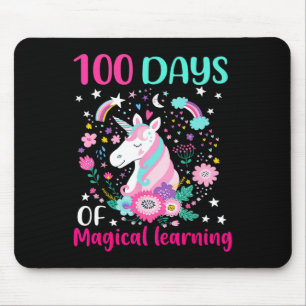 00 days of magical learning flossing unicorn 00th mouse pad