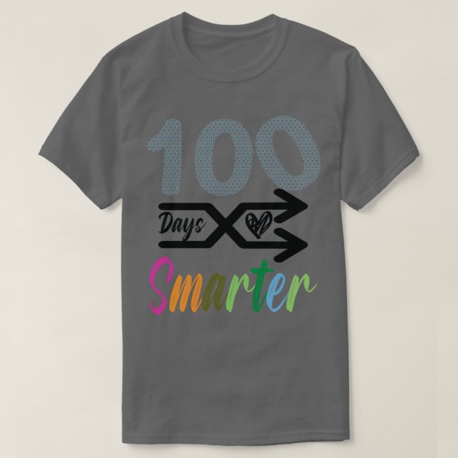 00 Days Smarter Happy 00th Day Of School Rainbow L T-Shirt (Design Front)