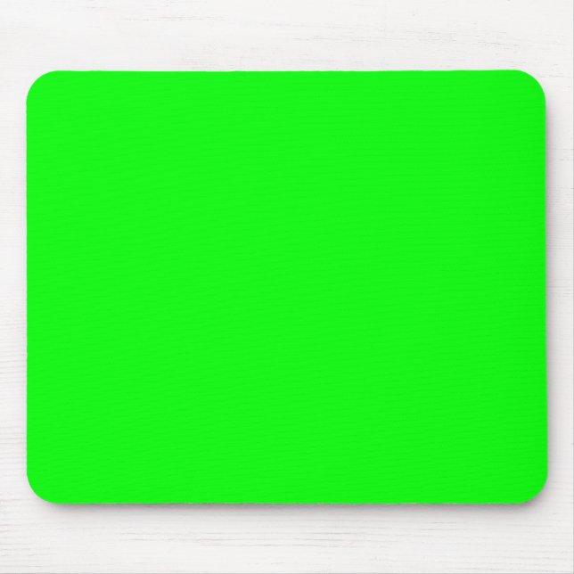 00FF00 Lime Green Mouse Pad (Front)