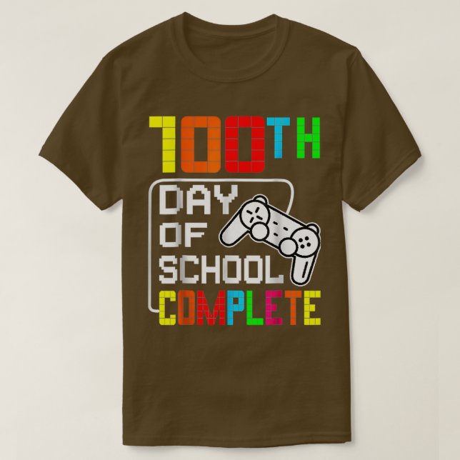00th Day of School Complete Video Game Students T-Shirt (Design Front)