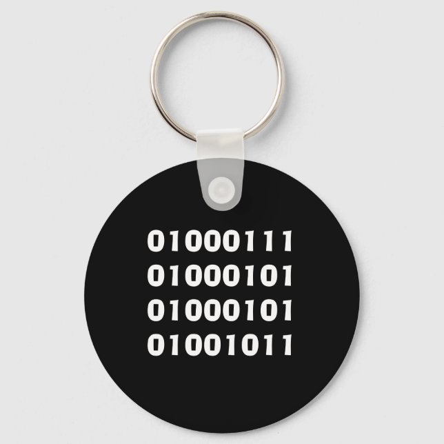 01000111 01000101 01000101 01001011 KEY RING (Front)
