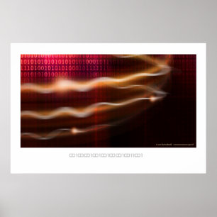 01001010100101101 Cyber World Poster