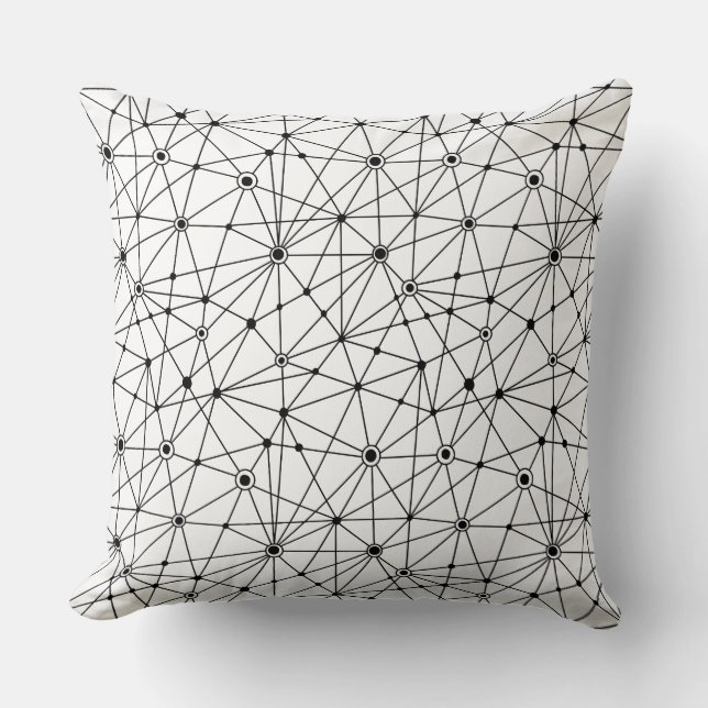 010316 Network - Black on White Cushion (Front)