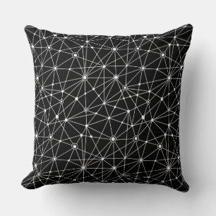 010316 Network - White on Black Cushion