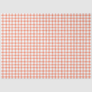 011 Terracotta Burnt Orange Gingham Tissue Paper