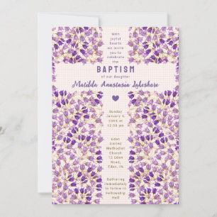 011 Terracotta Stained Glass Garden Baptism Invitation