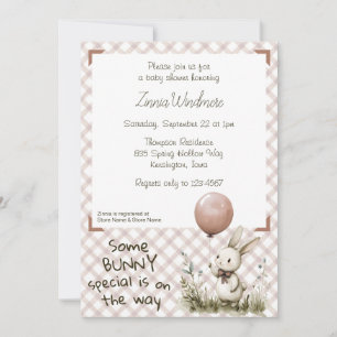 013 Chocolate • Some Bunny Special Baby Shower Invitation