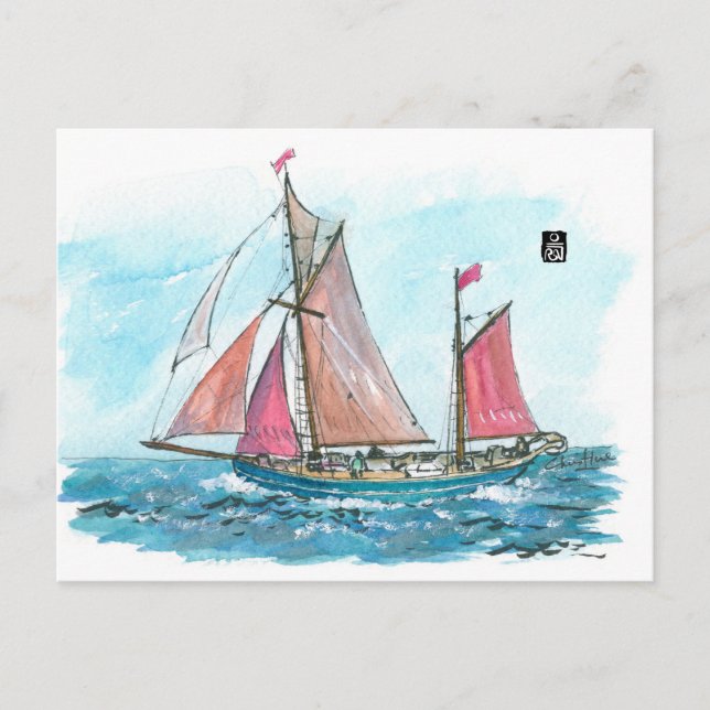 (013) Yukon Sailboats Postcard (Front)