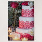 0140-Wedding Cake with Rings, Roses Puzzle