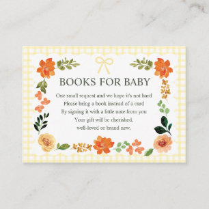 015 Lemon Gingham Baby Shower Enclosure Card
