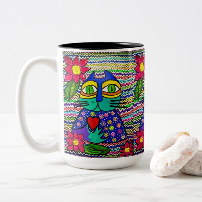 0178 - Kisa the Cat Mug (With Donut)