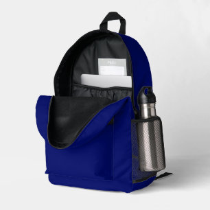 #017 Dark Royal Blue Colour Collection Printed Backpack