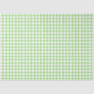 017 Moss Green Gingham Tissue Paper