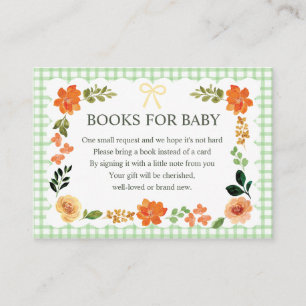 018 Grass Gingham Baby Shower Enclosure Card