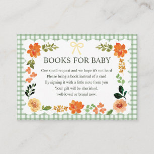 019 Forest Gingham Baby Shower Enclosure Card