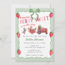 019 Forest Gingham Berry Sweet Farm Baby Shower