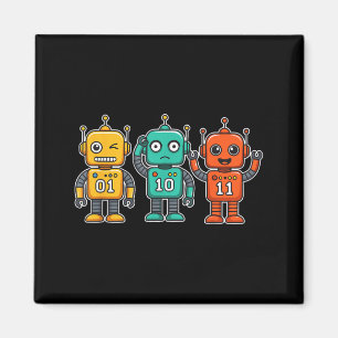 01 10 11 Robot Funny for Men Women Kids Survivor Magnet