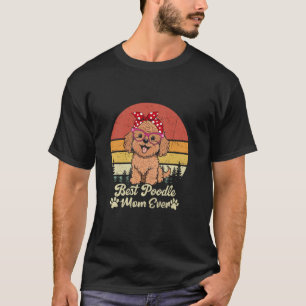 01 Best Red Toy Poodle Mum Ever Vintage Retro Dog T-Shirt