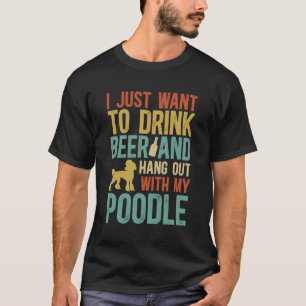 01 Funny Poodle Dad of A Poodle Father T-Shirt