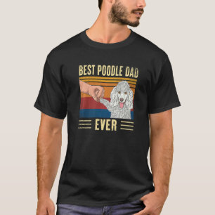 01 Mens Vintage Best Poodle Dad Ever Fist Bump Poo T-Shirt