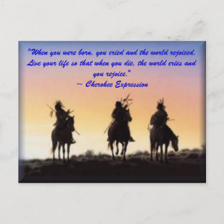 01_native_american, "When you were born, you cr... Postcard