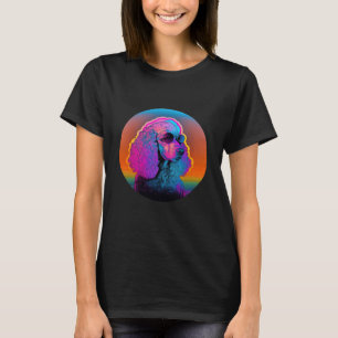01 Poodle Aesthetic with Synthwave 80s T-Shirt